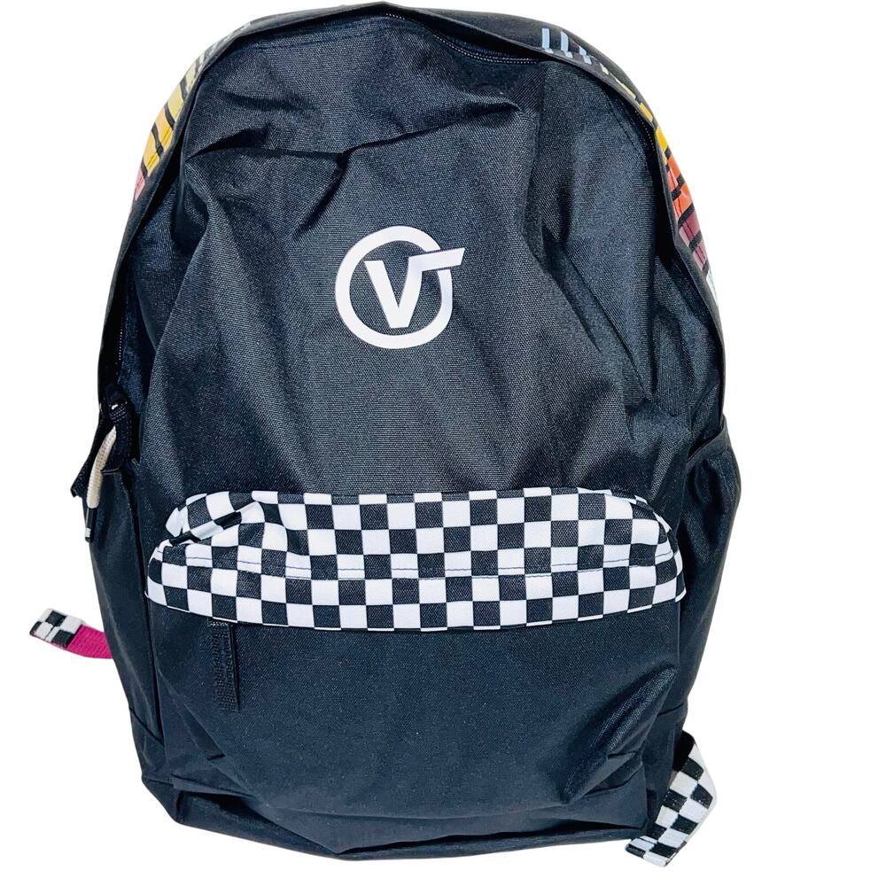 Vans Caravaner Classic Backpack Checkered Black Multicolor Book Bag School New